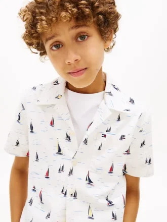 Chemise stretch pour enfant à motif voile