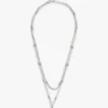 Collier à double rangée avec pendentif en forme de cœur Collier à double rangée avec pendentif en forme de cœur