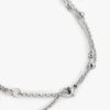 Collier à double rangée avec pendentif en forme de cœur Collier à double rangée avec pendentif en forme de cœur