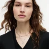 Collier à double rangée avec pendentif en forme de cœur Collier à double rangée avec pendentif en forme de cœur