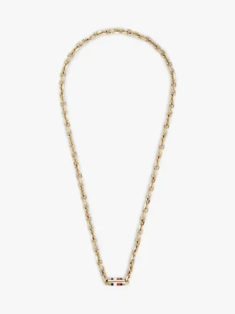 Collier à maillons en chaîne à rayures emblématiques