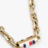 Collier à maillons en chaîne à rayures emblématiques Collier à maillons en chaîne à rayures emblématiques