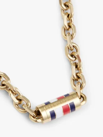 Collier à maillons en chaîne à rayures emblématiques