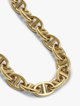 Collier à maillons marins plaqué or