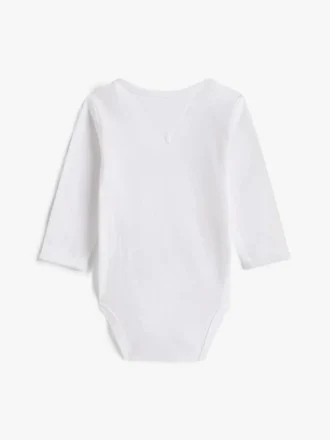 Combinaison à manches longues pour bébés avec logo monotype