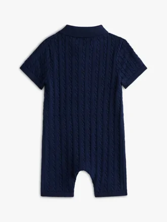 Combinaison-short en maille torsadée pour bébés