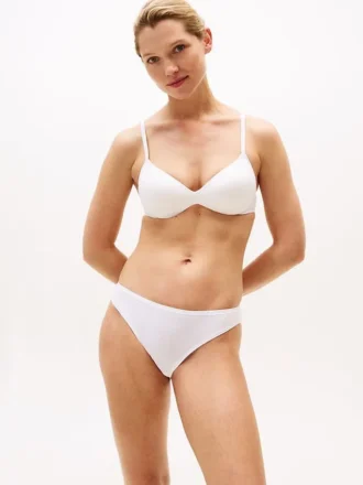 Culotte bikini taille basse à logo répété