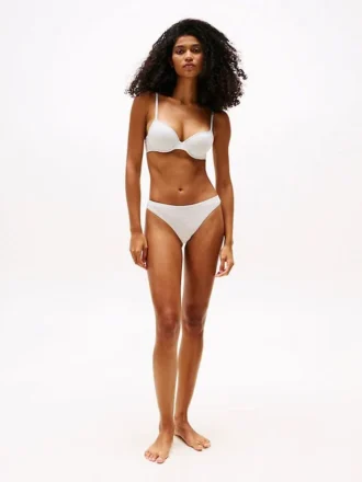 Culotte bikini taille basse à logo répété