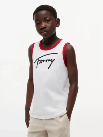 Débardeur pour enfant avec logo Tommy en lettres cursives
