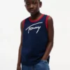 Débardeur pour enfant avec logo Tommy en lettres cursives
