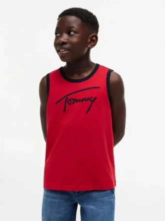 Débardeur pour enfant avec logo Tommy en lettres cursives