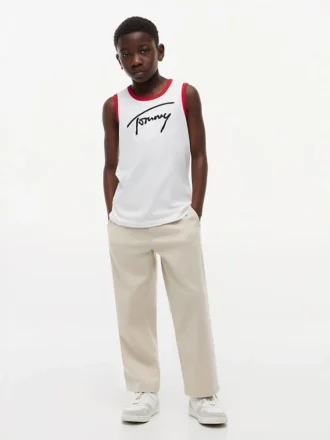 Débardeur pour enfant avec logo Tommy en lettres cursives