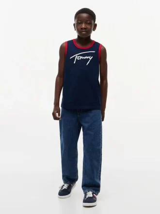 Débardeur pour enfant avec logo Tommy en lettres cursives