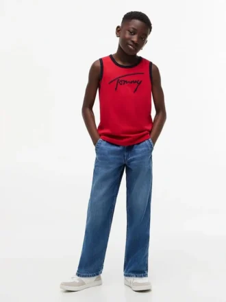 Débardeur pour enfant avec logo Tommy en lettres cursives