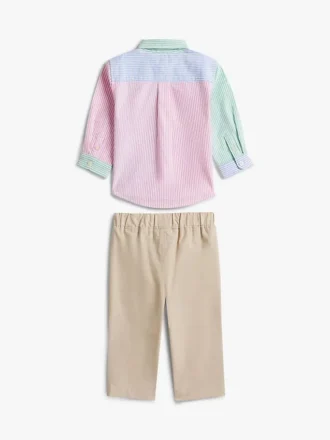 Ensemble chemise et pantalon à rayures pour bébés Ensemble chemise et pantalon à rayures pour bébés