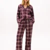 Ensemble de nuit chemise et pantalon en flanelle Ensemble de nuit chemise et pantalon en flanelle