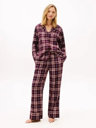 Ensemble de nuit chemise et pantalon en flanelle