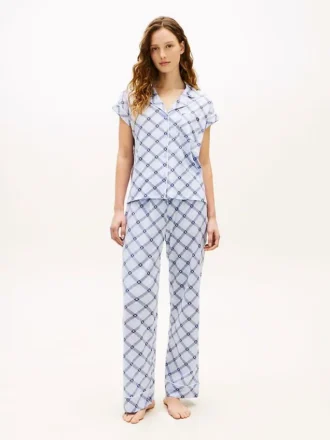 Ensemble de nuit chemise à manches courtes et pantalon