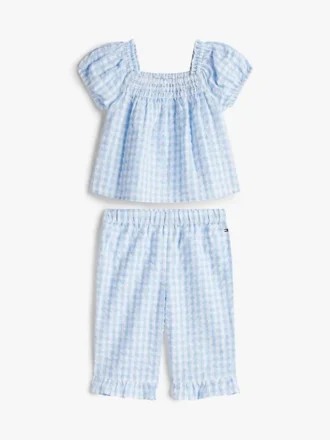 Ensemble haut et pantalon à carreaux pour bébés
