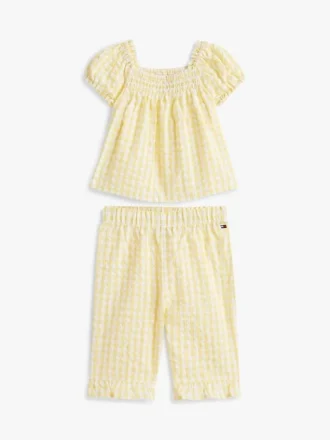 Ensemble haut et pantalon à carreaux pour bébés Ensemble haut et pantalon à carreaux pour bébés