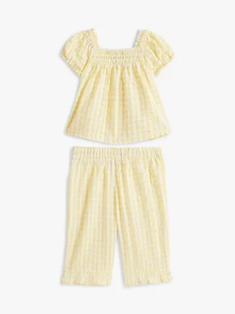 Ensemble haut et pantalon à carreaux pour bébés Ensemble haut et pantalon à carreaux pour bébés