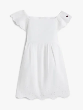 Ensemble robe à œillets brodés pour bébés