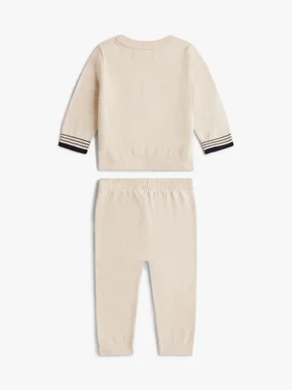 Ensemble sweat-shirt et pantalon de jogging pour bébés avec logo