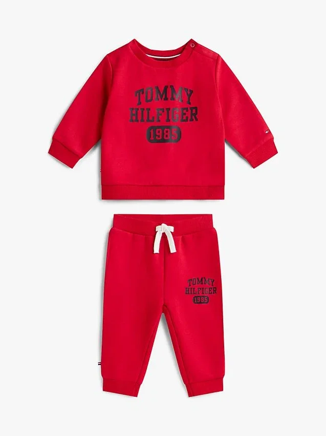 Ensemble sweat-shirt et pantalon à logo pour bébés Ensemble sweat-shirt et pantalon à logo pour bébés
