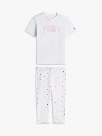 Ensemble t-shirt et legging en pointelle pour bébés