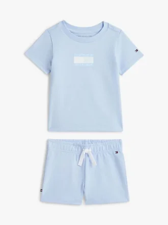 Ensemble t-shirt et shorts pour bébés avec logo drapeau