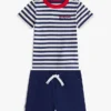 Ensemble t-shirt et shorts rayés pour bébés Ensemble t-shirt et shorts rayés pour bébés