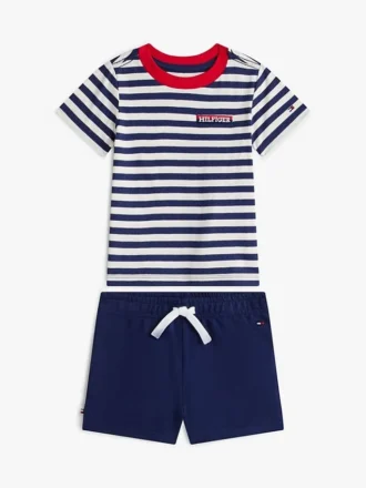 Ensemble t-shirt et shorts rayés pour bébés Ensemble t-shirt et shorts rayés pour bébés