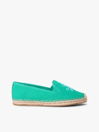 Espadrilles en toile avec monogramme script Espadrilles en toile avec monogramme script