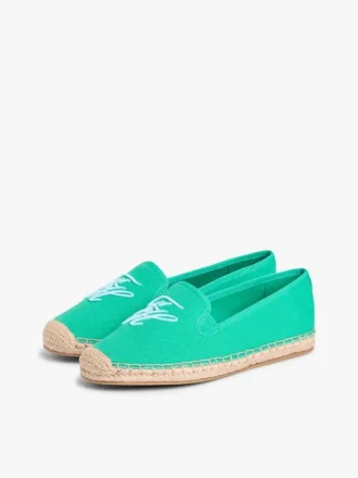 Espadrilles en toile avec monogramme script Espadrilles en toile avec monogramme script