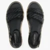 Espadrilles à plateforme en cuir avec lanières torsadées