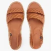 Espadrilles à plateforme en cuir avec lanières torsadées Espadrilles à plateforme en cuir avec lanières torsadées
