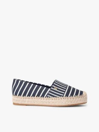 Espadrilles à plateforme en toile rayée