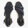 Espadrilles à semelle compensée et lanières en cuir Espadrilles à semelle compensée et lanières en cuir