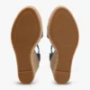 Espadrilles à talon compensé en denim avec logo en sangle Espadrilles à talon compensé en denim avec logo en sangle