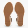 Espadrilles à talon compensé en denim avec logo en sangle Espadrilles à talon compensé en denim avec logo en sangle