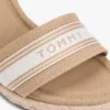 Espadrilles à talon compensé en denim avec logo en sangle Espadrilles à talon compensé en denim avec logo en sangle