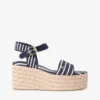 Espadrilles à talon compensé à rayures bretonnes Espadrilles à talon compensé à rayures bretonnes