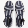 Espadrilles à talon compensé à rayures bretonnes Espadrilles à talon compensé à rayures bretonnes