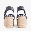 Espadrilles à talon compensé à rayures bretonnes Espadrilles à talon compensé à rayures bretonnes