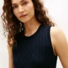 Gilet en maille torsadée Gilet en maille torsadée