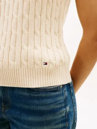 Gilet en maille torsadée