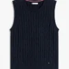 Gilet en maille torsadée Gilet en maille torsadée