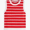 Gilet à rayures en maille torsadée pour enfant