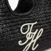 Grand sac fourre-tout en raphia avec monogramme en lettres cursives Grand sac fourre-tout en raphia avec monogramme en lettres cursives