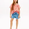 Haut à manches bouffantes et imprimé tropical pour enfant Haut à manches bouffantes et imprimé tropical pour enfant